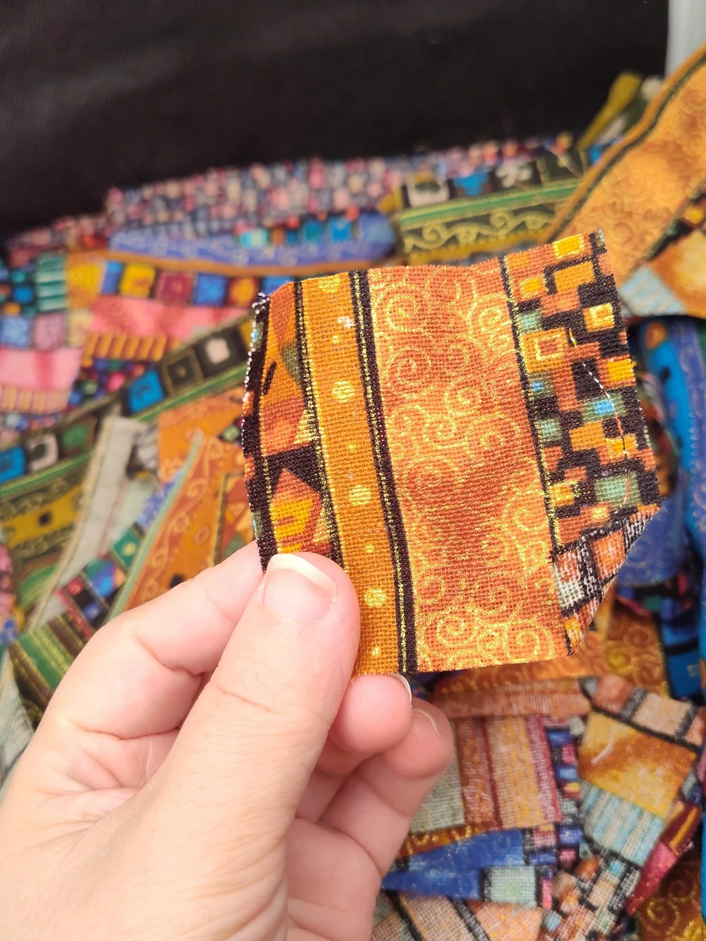Discarded Fabric Quarters And PRECUT Squares And Scraps